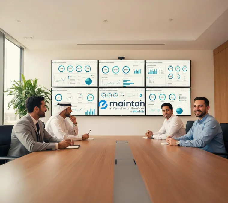 e-maintain team presenting the platform